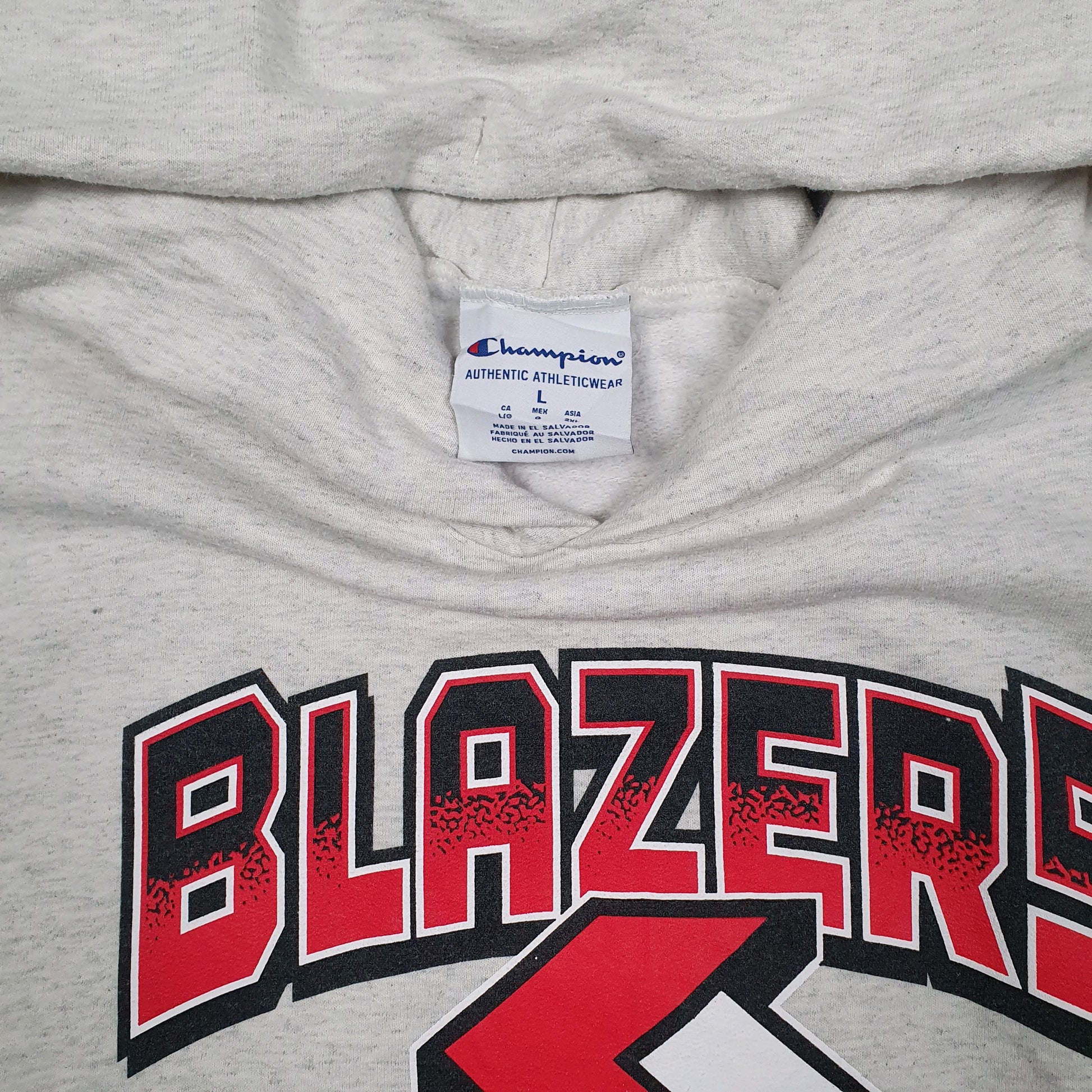 Mens Grey Champion Blazers Gaming Hoodie Jumper