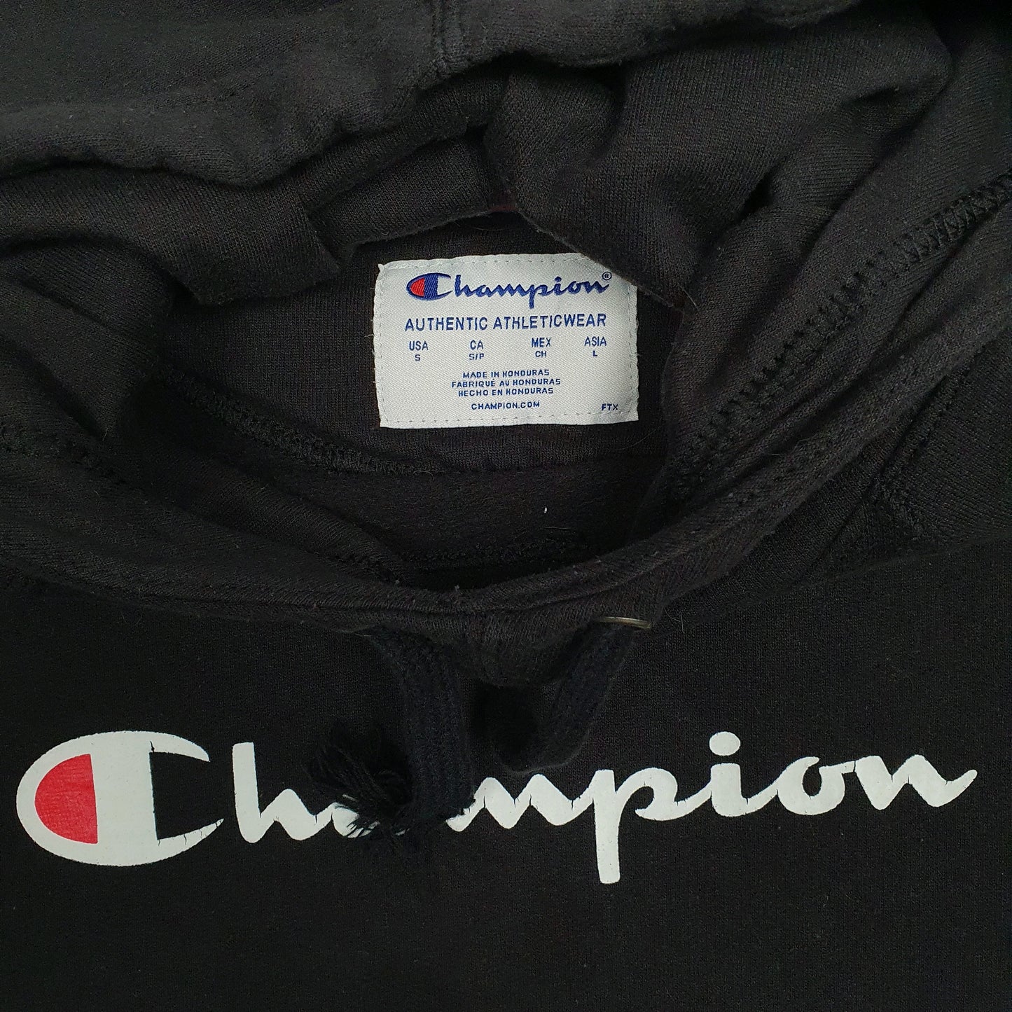 Mens Black Champion  Hoodie Jumper