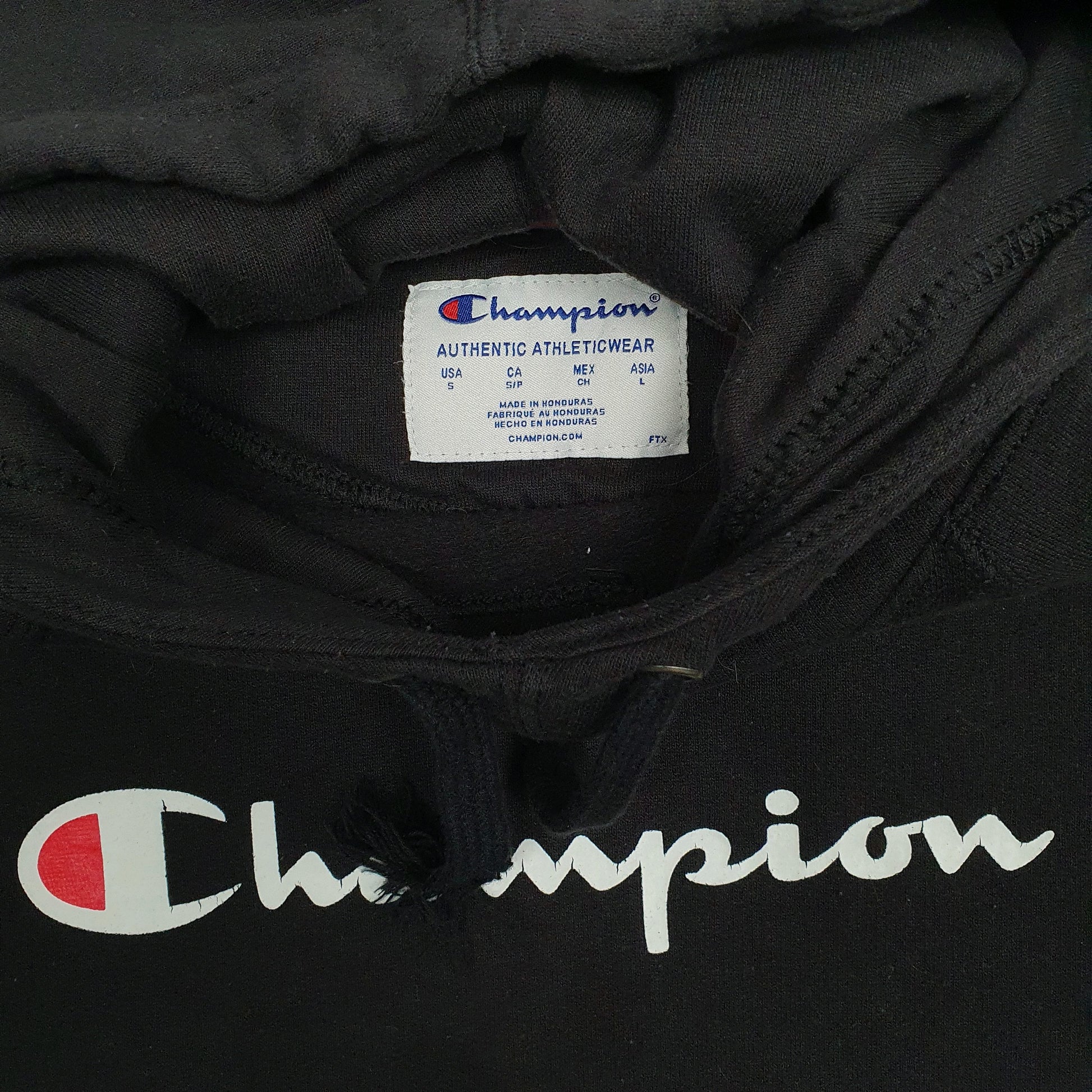 Mens Black Champion  Hoodie Jumper