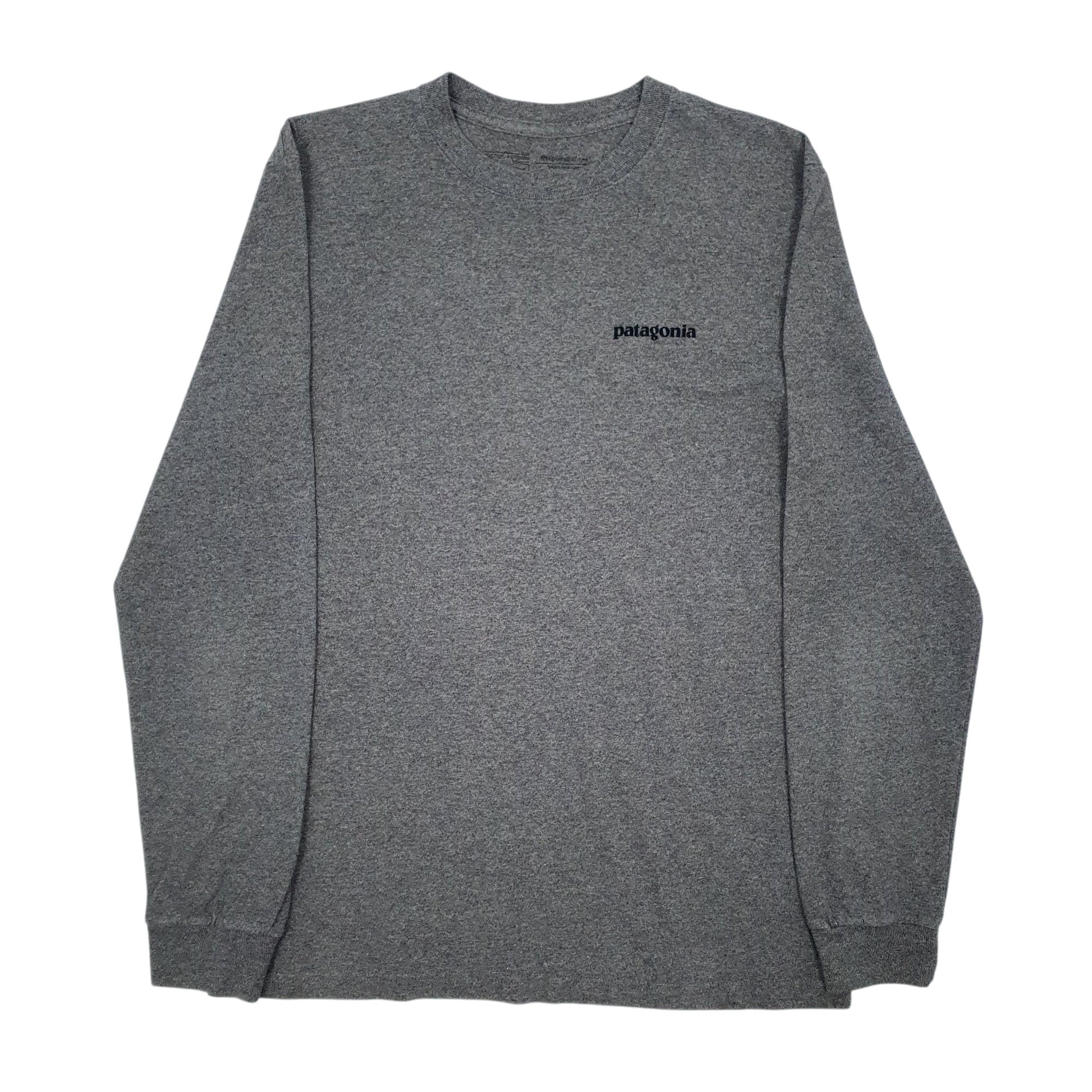 Mens Grey Patagonia  Long Sleeve T Shirt
