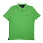 Mens Green Nautica Performance Deck Shirt Short Sleeve Polo Shirt