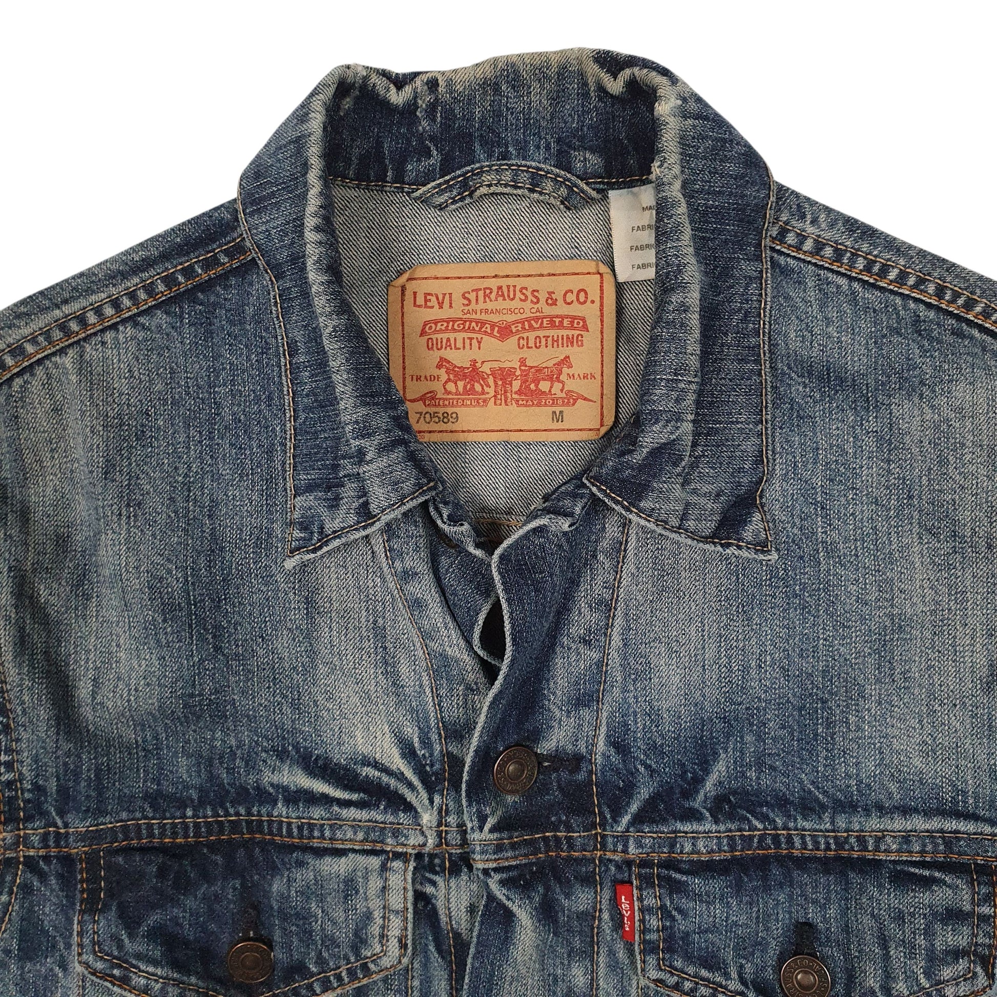 Mens Blue Levis Type 3 Trucker  Coat
