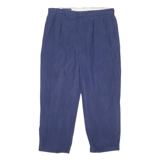 Mens Navy Polo Ralph Lauren Golf Pleated Chino Trousers