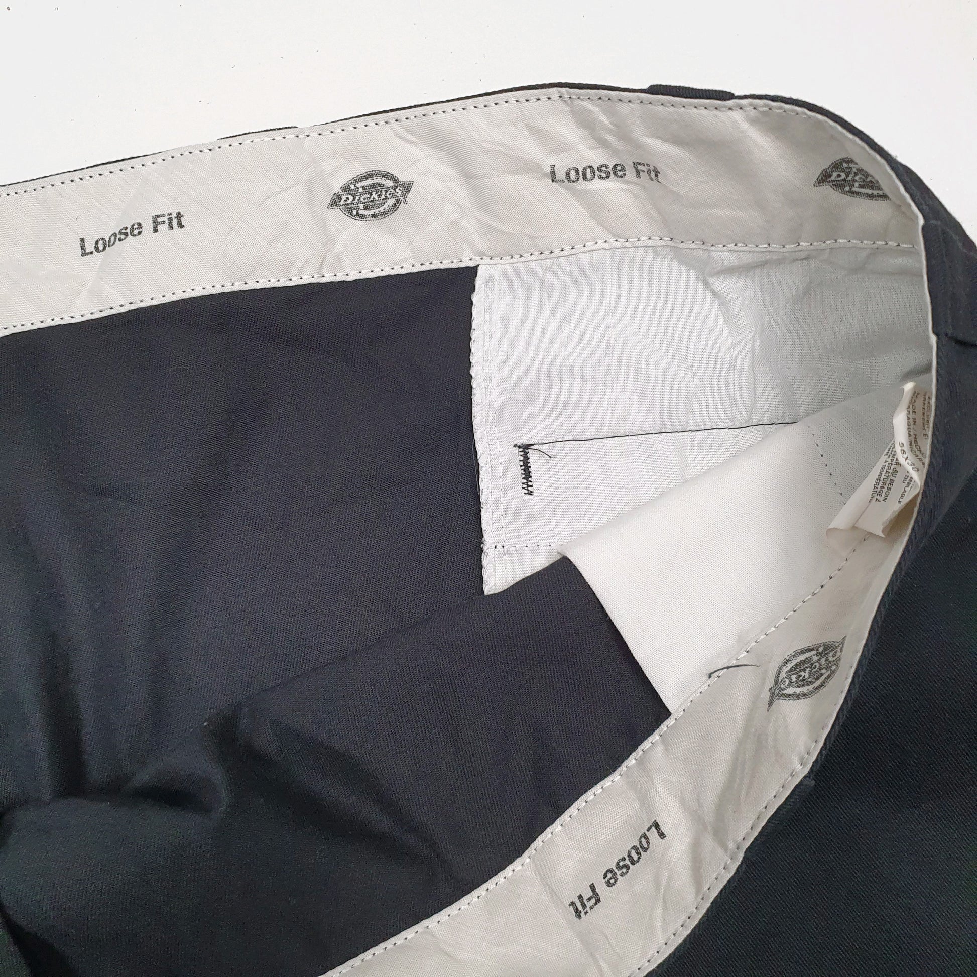 Mens Black Dickies Workwear Loose Fit  Trousers