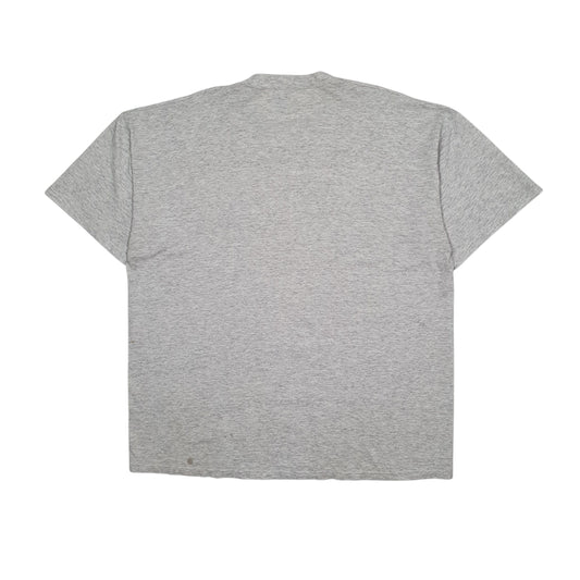 Mens Grey Jerzees Vintage 90s 1998 Superbowl Packers Seahawks V Neck T Shirt