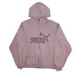 Womens Pink Puma Hoodie Full Zip Jumper
