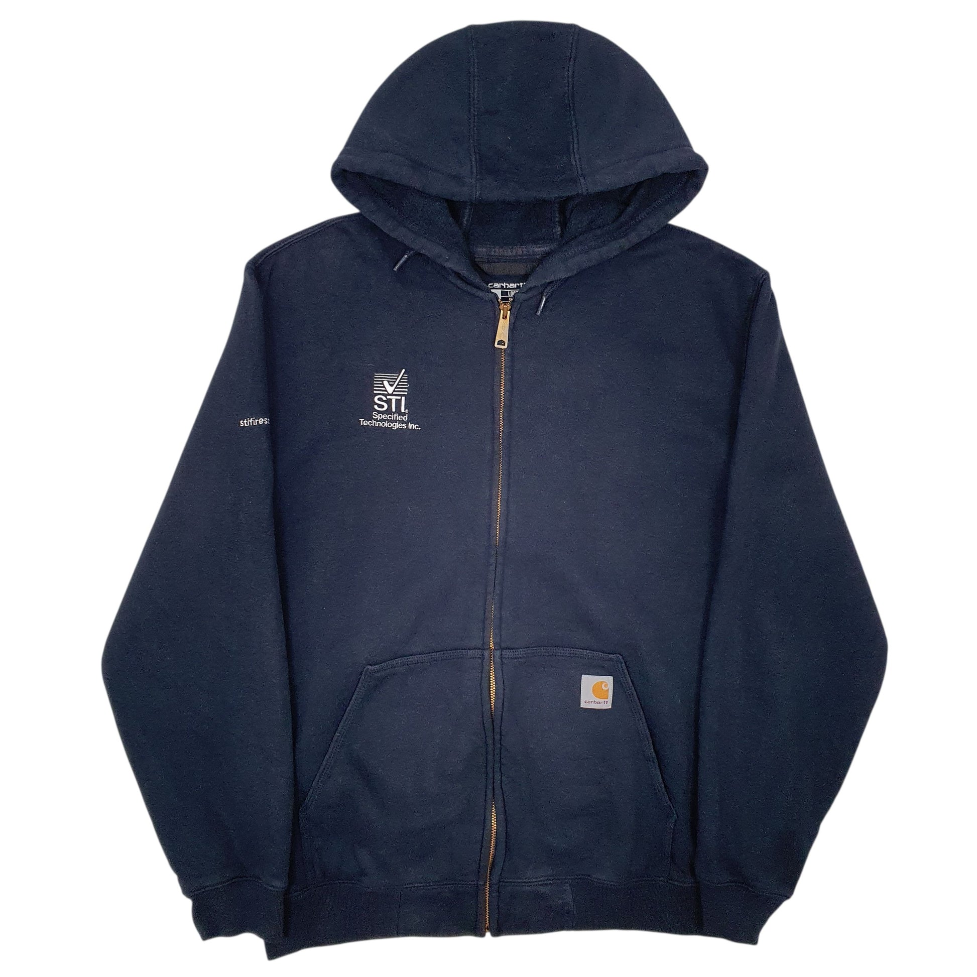 Mens Navy Carhartt Loose Fit Full Zip Jumper