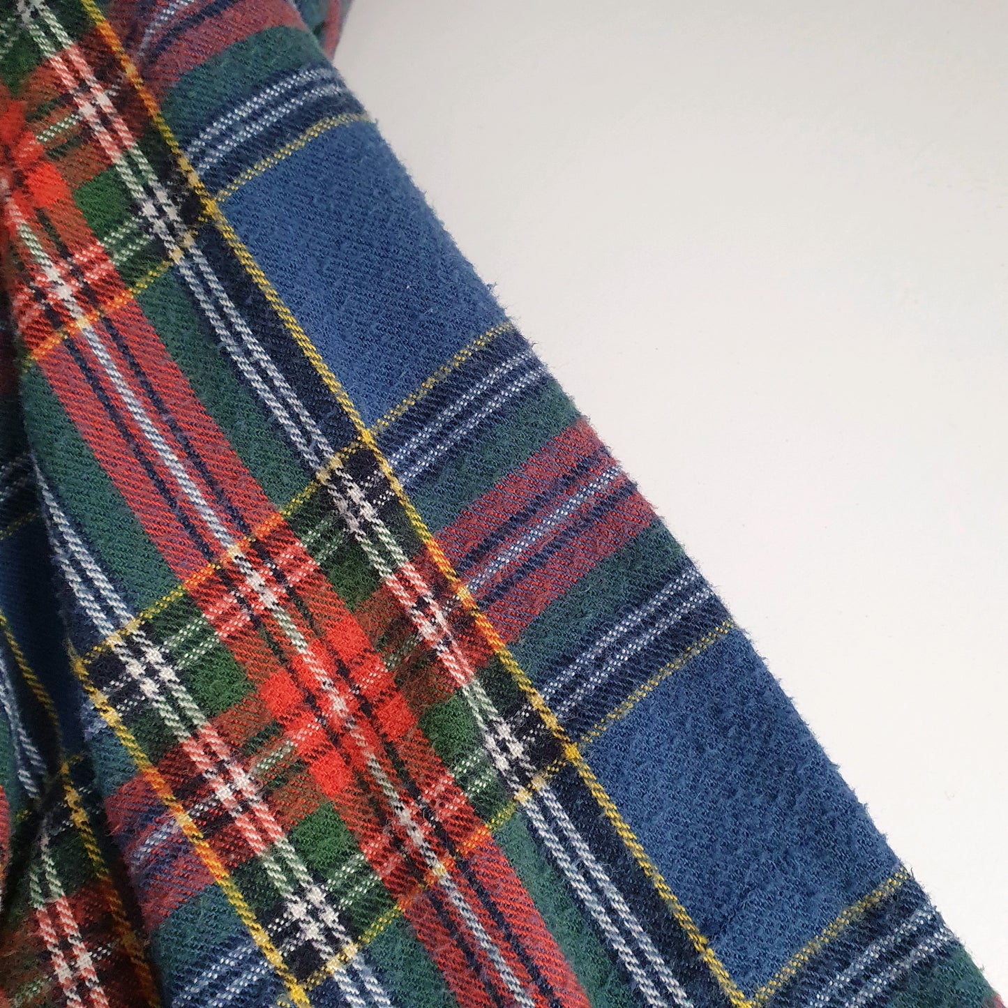 Mens Blue L.L.Bean Thick Flannel Plaid  Shirt