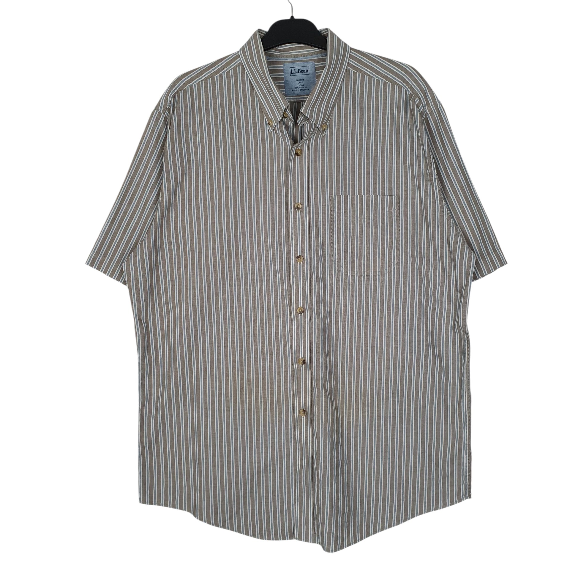 Mens Grey L.L.Bean  Short Sleeve Shirt