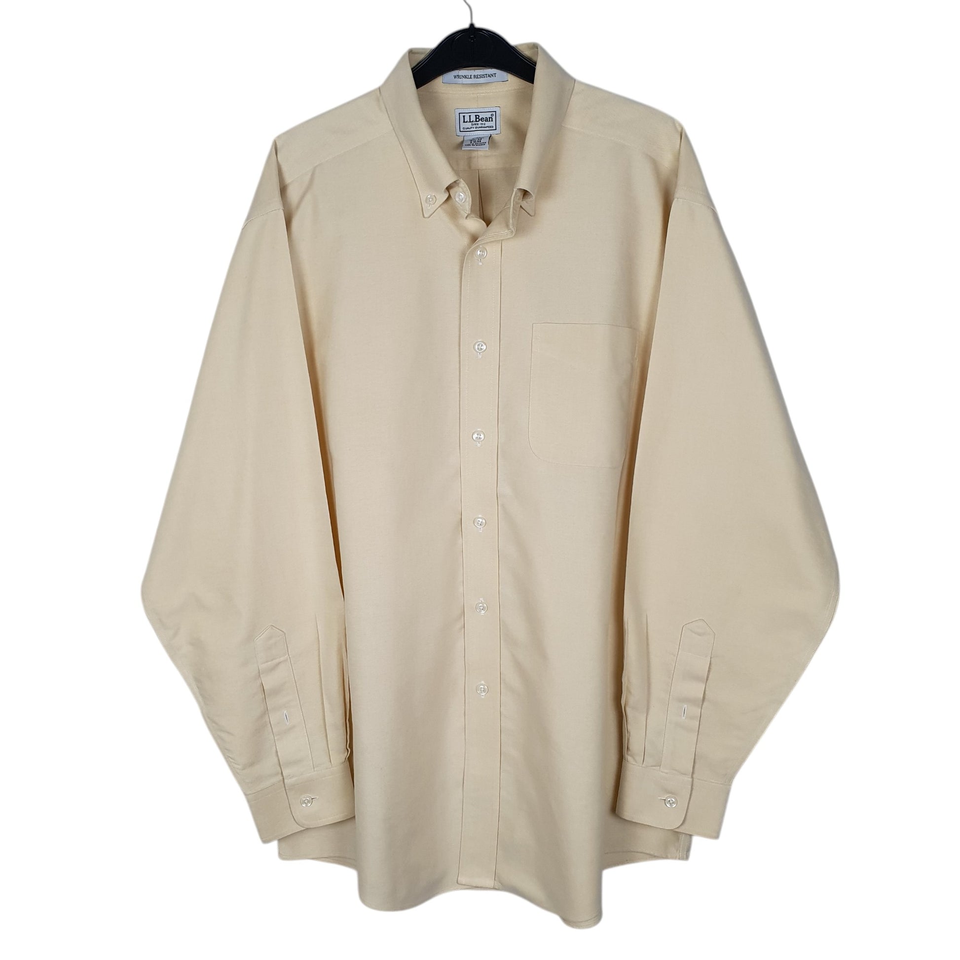 Mens Yellow L.L.Bean  Long Sleeve Shirt