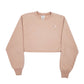Womens Peach Champion Croptop Reverse Weave Crewneck Jumper
