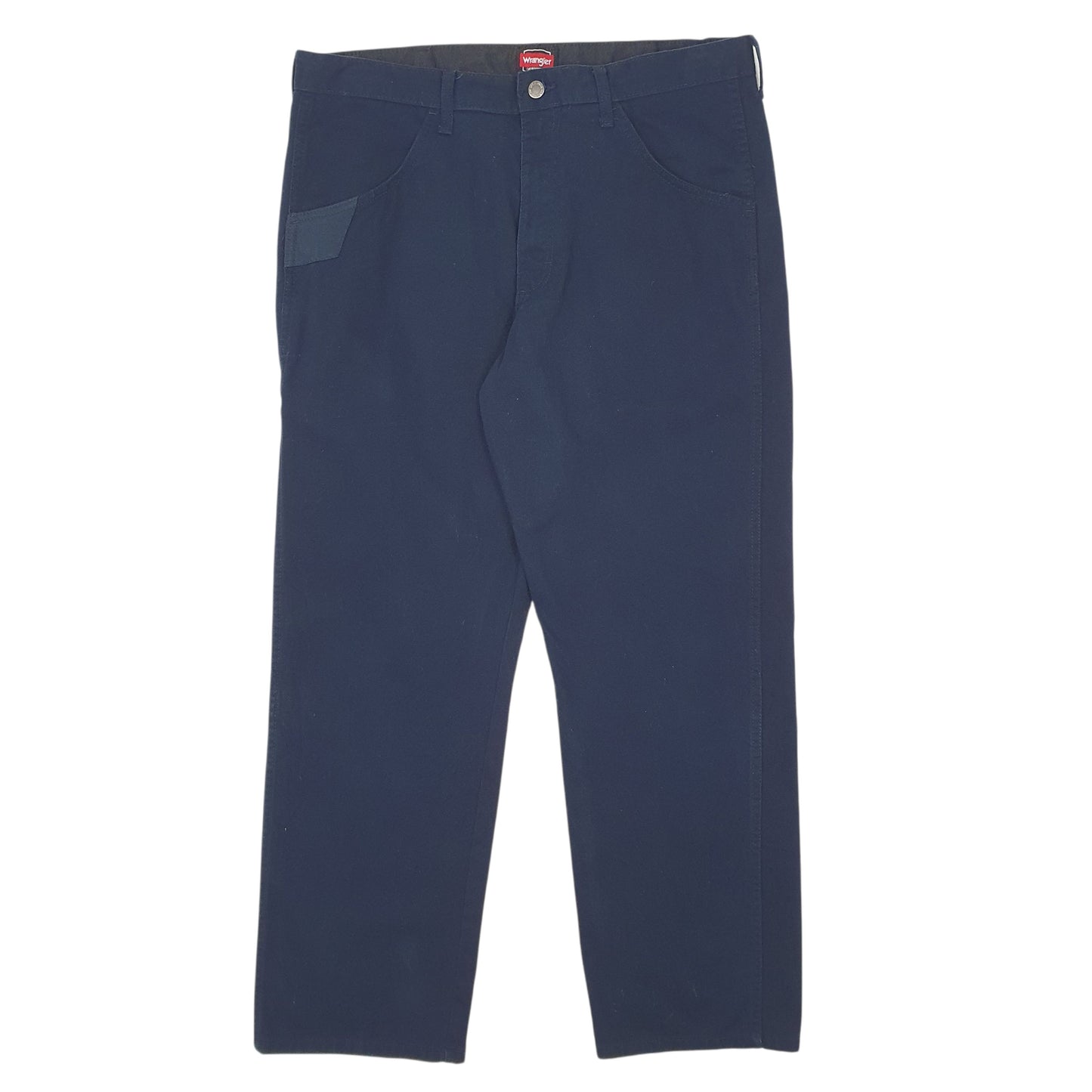 Mens Navy Wrangler Workwear Chino Trousers