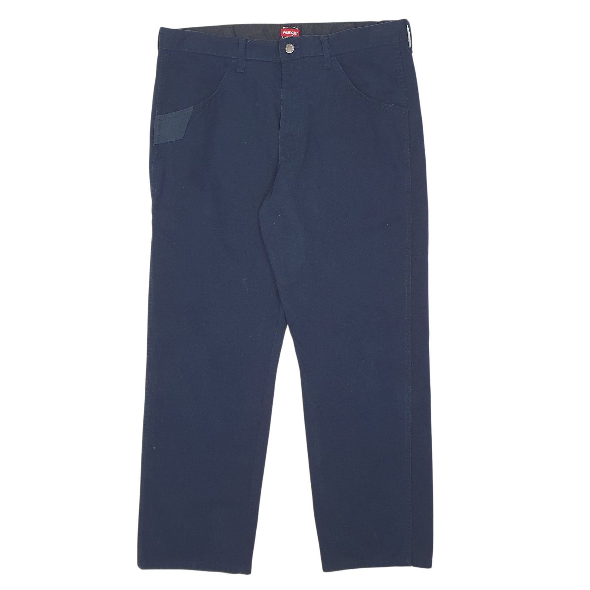 Mens Navy Wrangler Workwear Chino Trousers