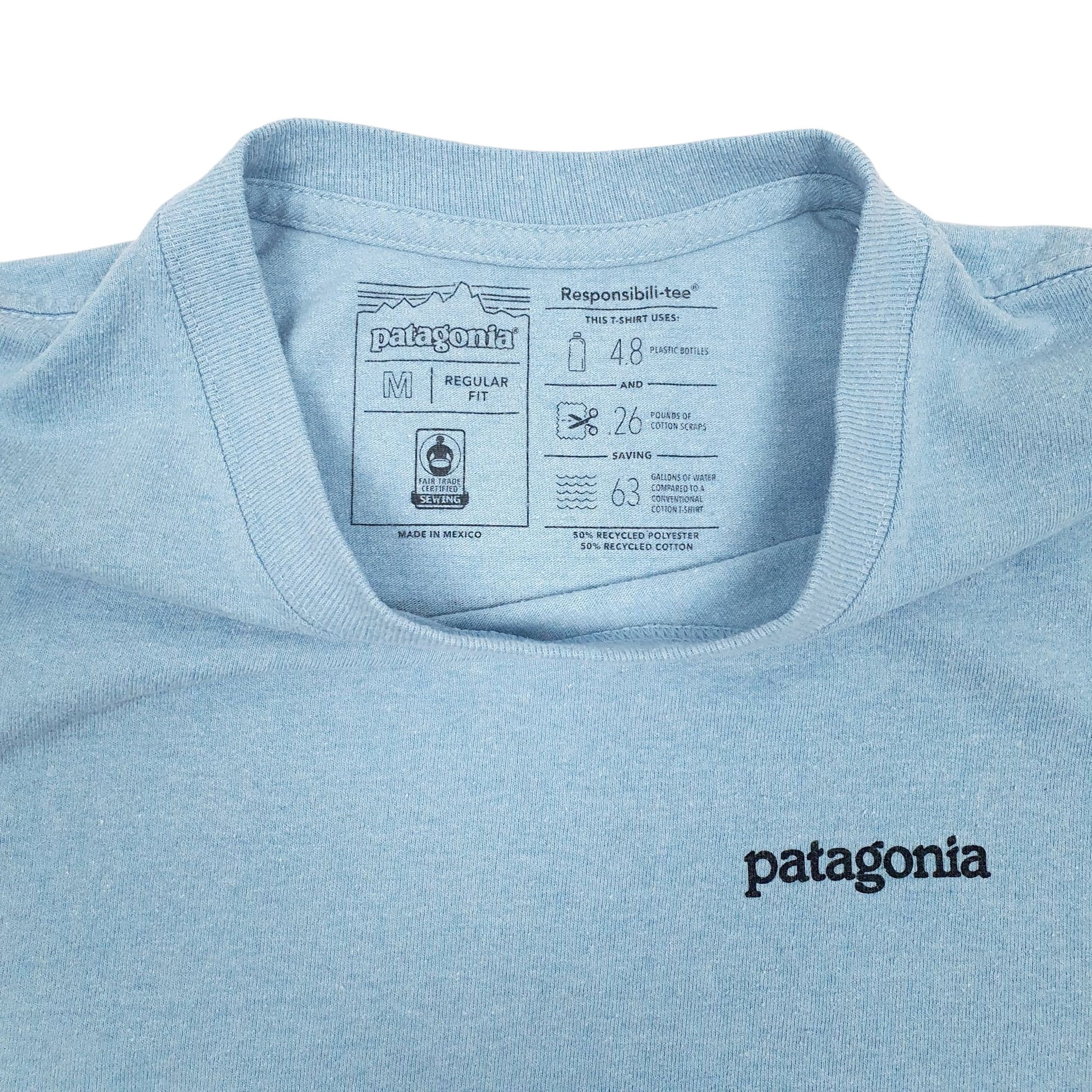 Mens Blue Patagonia   T Shirt