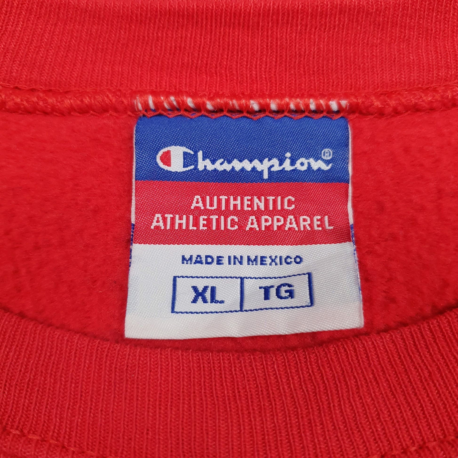 Mens Red Champion  Crewneck Jumper