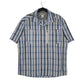 Mens Blue L.L.Bean Walking Hiking Short Sleeve Shirt
