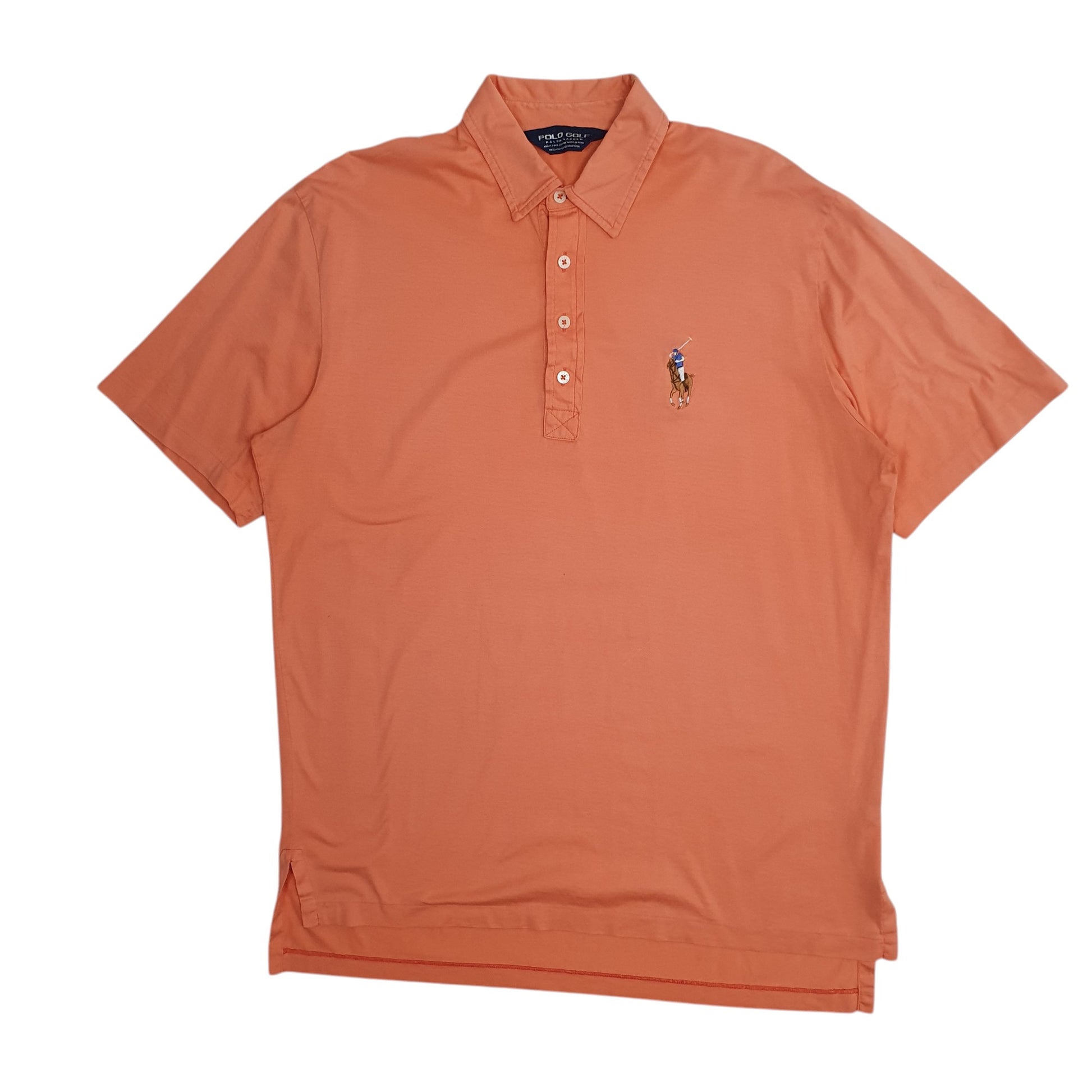 Mens Orange Polo Ralph Lauren Golf Short Sleeve Polo Shirt
