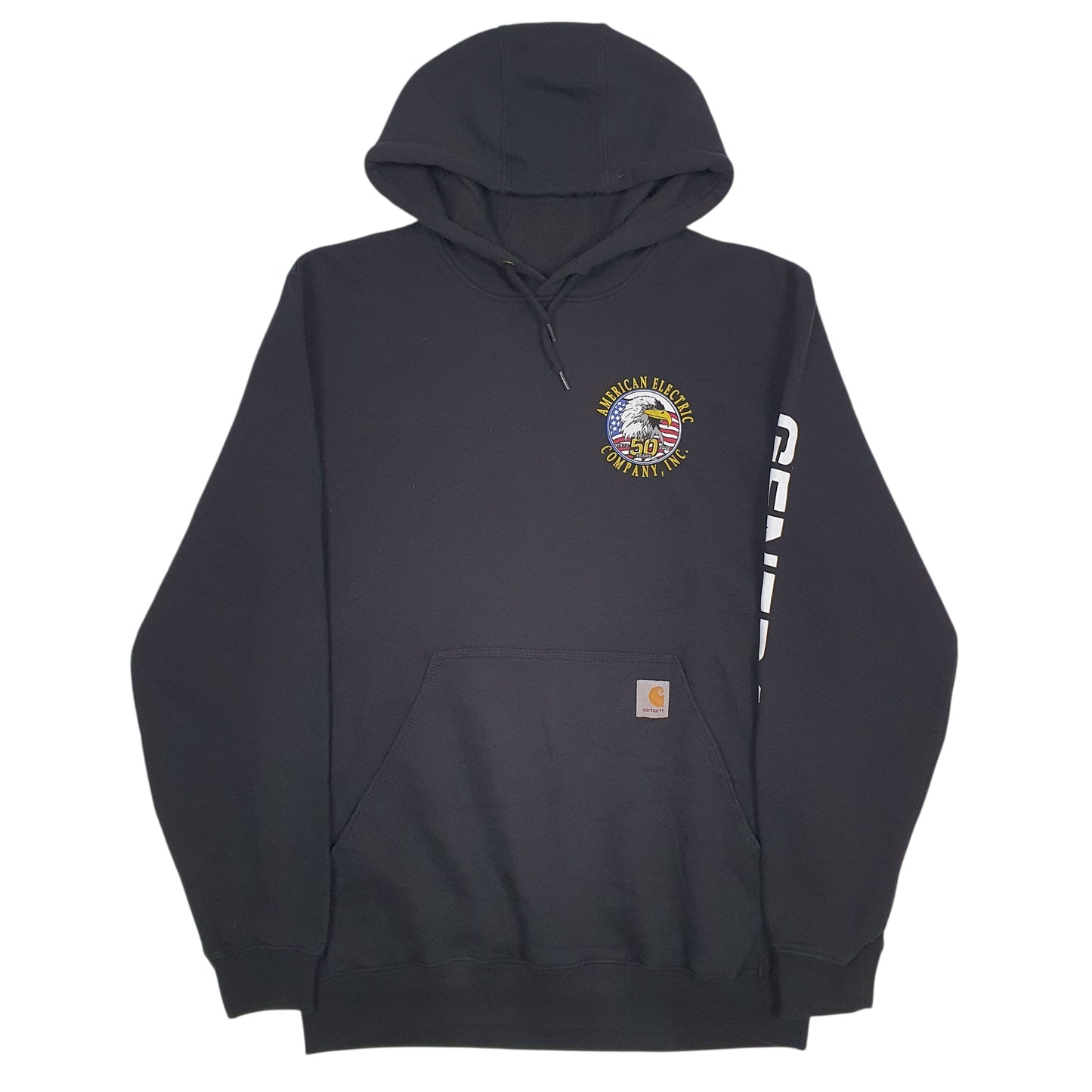 Mens Black Carhartt American Electric Hoodie Jumper