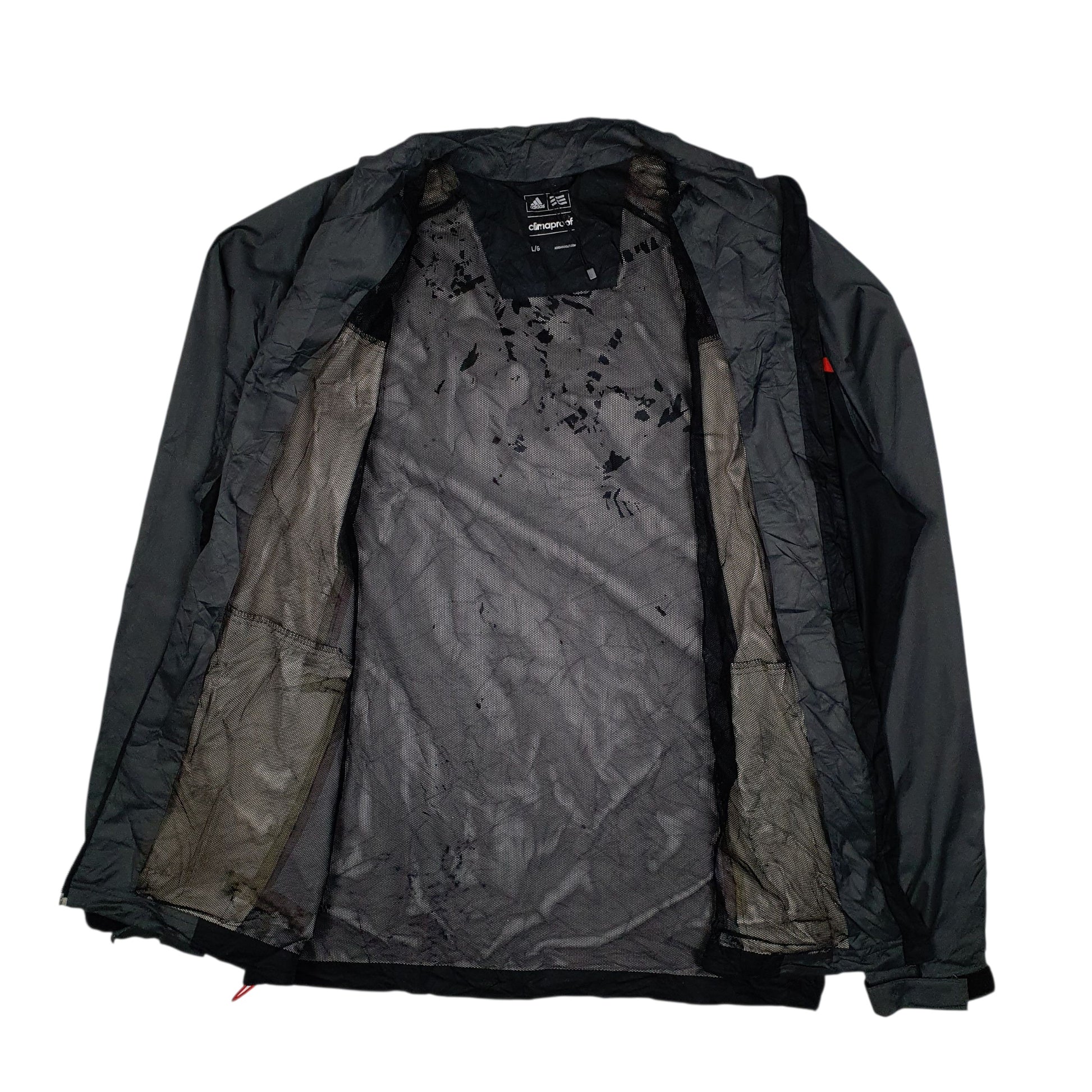 Mens Grey Adidas Climaproof Full Zip Coat