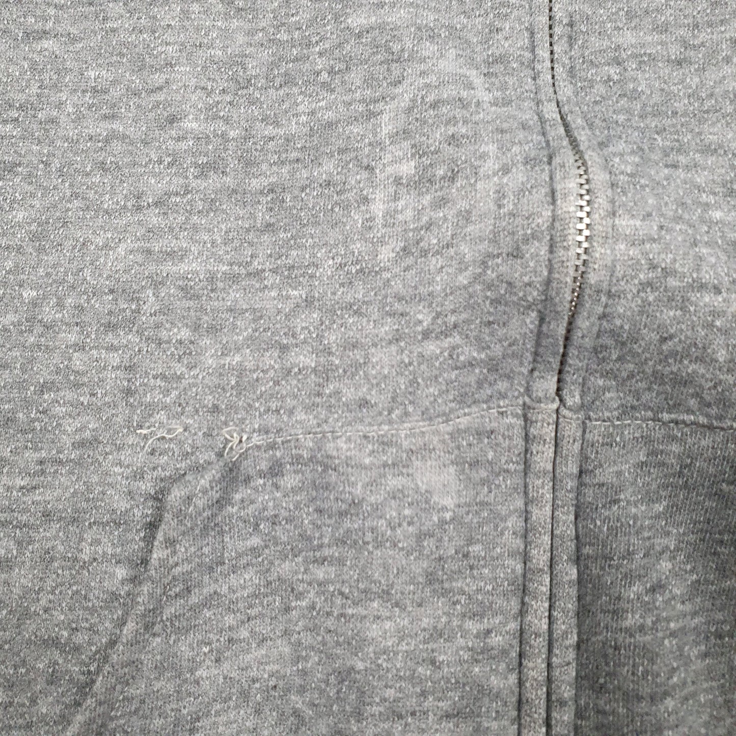 Mens Grey Collegiate Pacific Vintage 90s Made In USA Full Zip Jumper