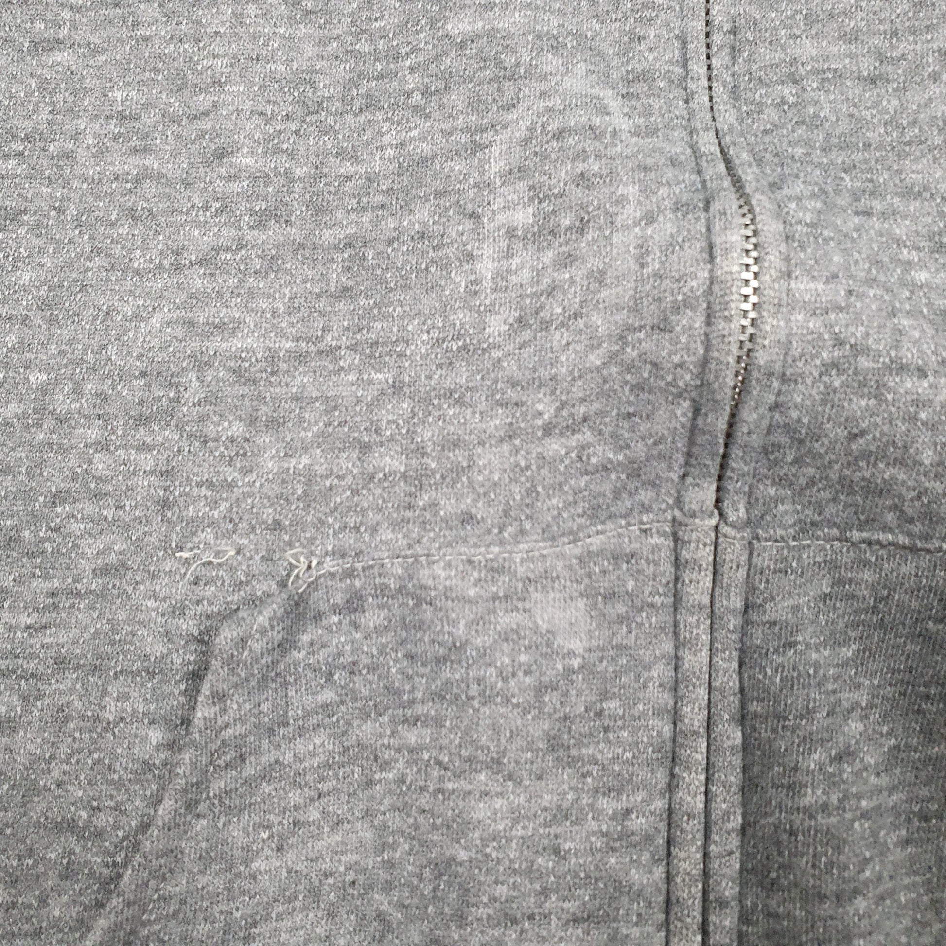 Mens Grey Collegiate Pacific Vintage 90s Made In USA Full Zip Jumper