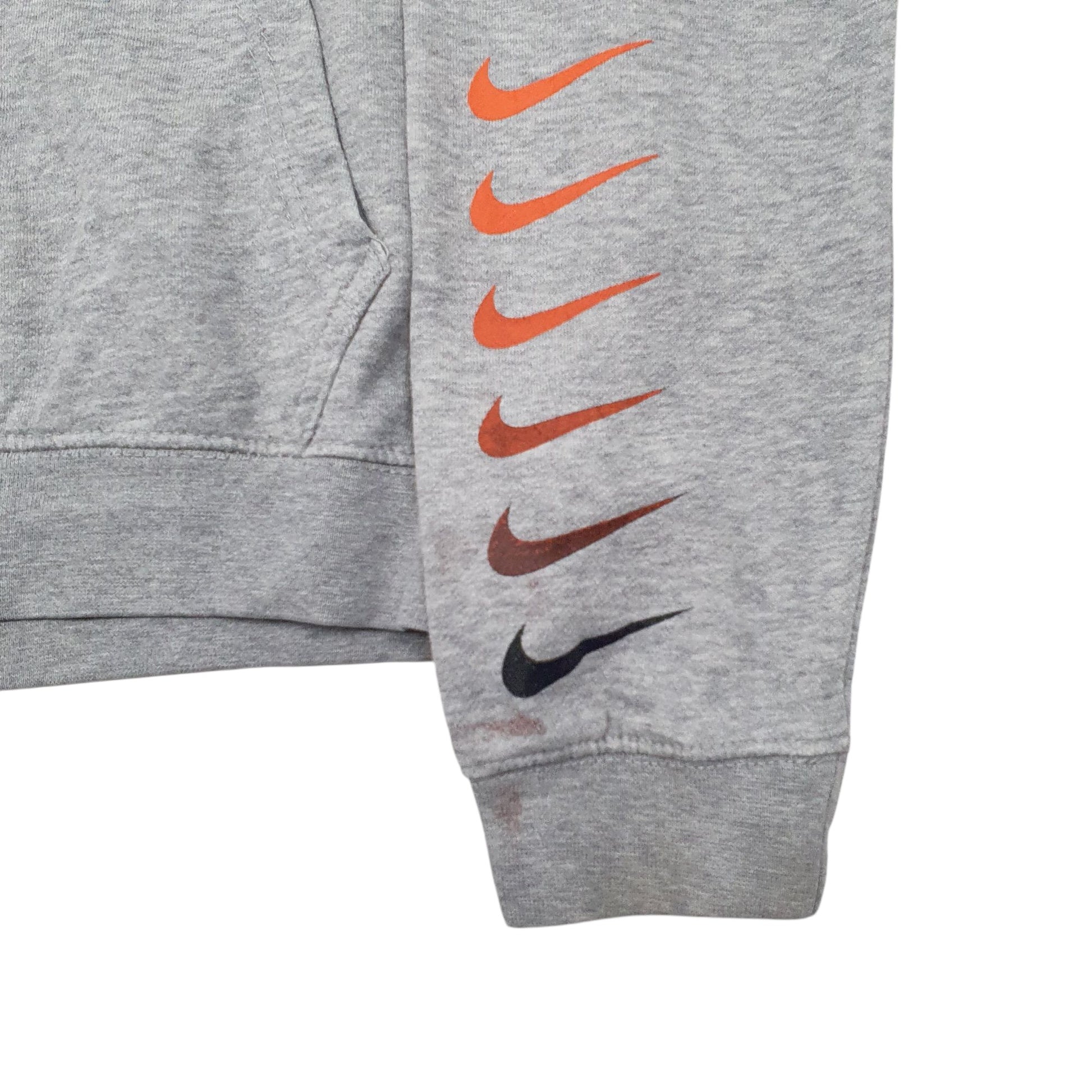 Mens Grey Nike Spellout Hoodie Jumper