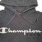 Mens Grey Champion Spellout Hoodie Jumper