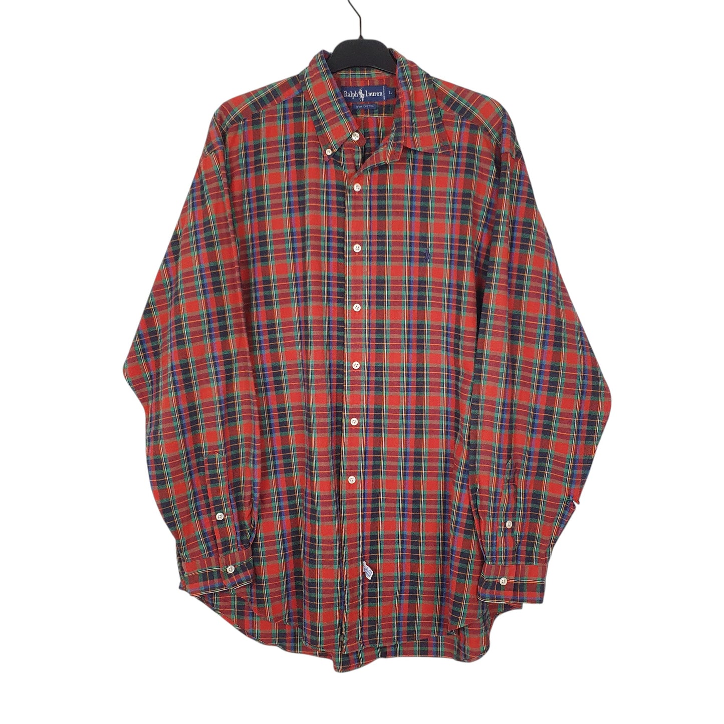 Mens Red Ralph Lauren Plaid Long Sleeve Shirt