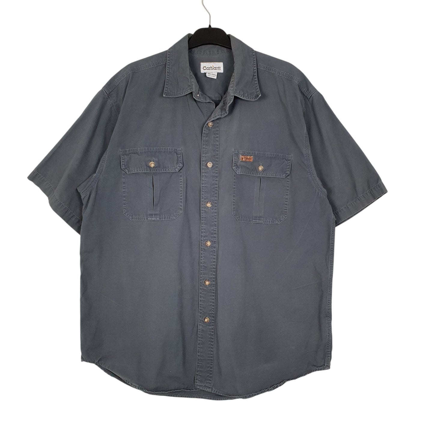 Mens Blue Carhartt  Short Sleeve Shirt