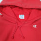 Womens Red Champion Reverse Weave Hoodie Jumper