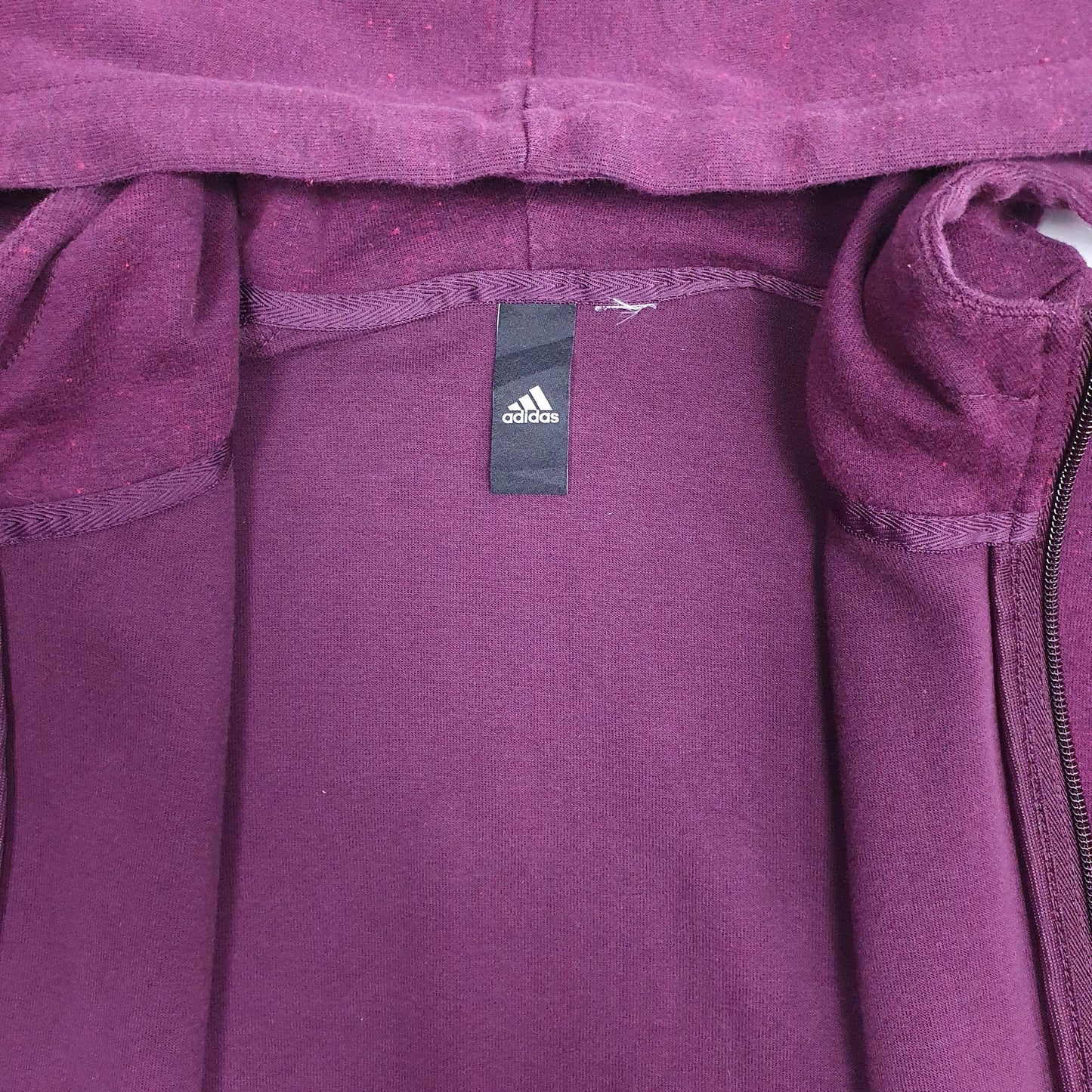 Womens Purple Adidas Hoodie Full Zip Jumper