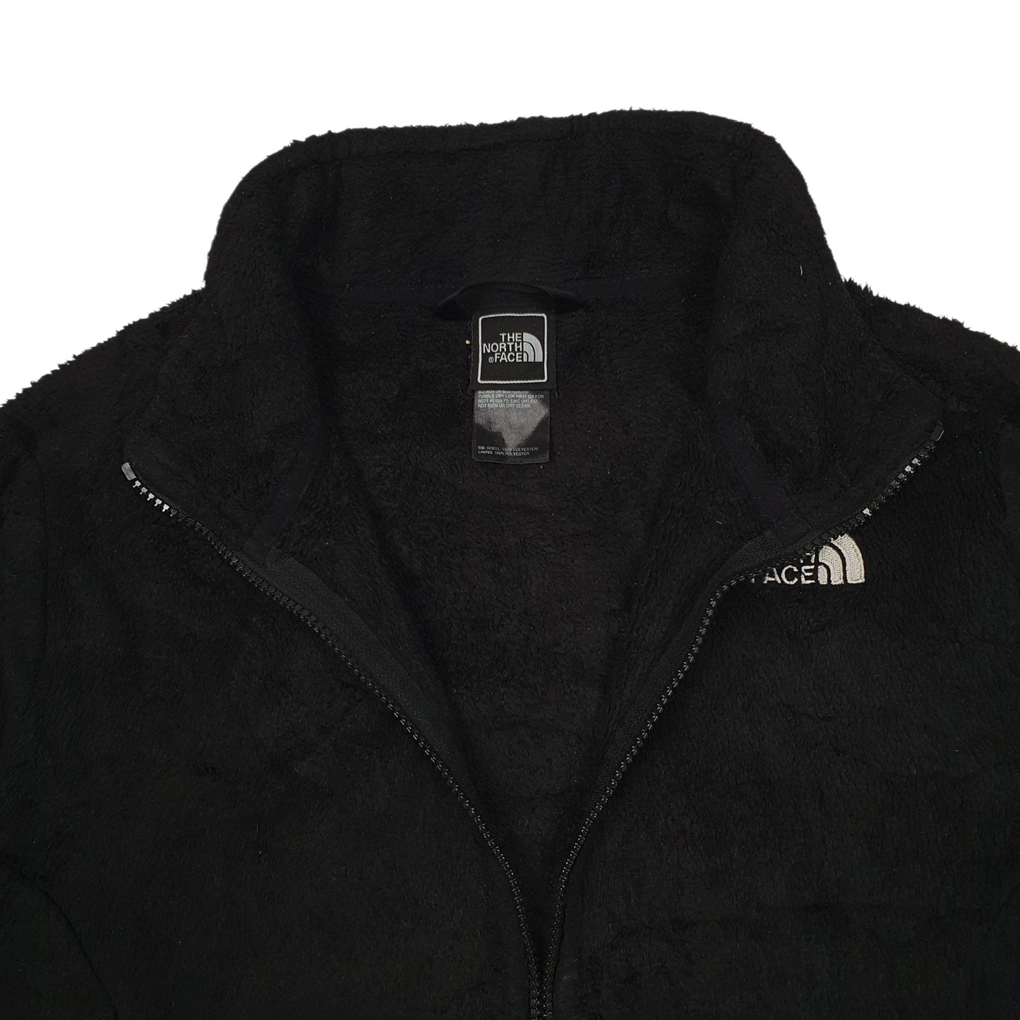 Womens Black The North Face Fluffy Full Zip Jumper