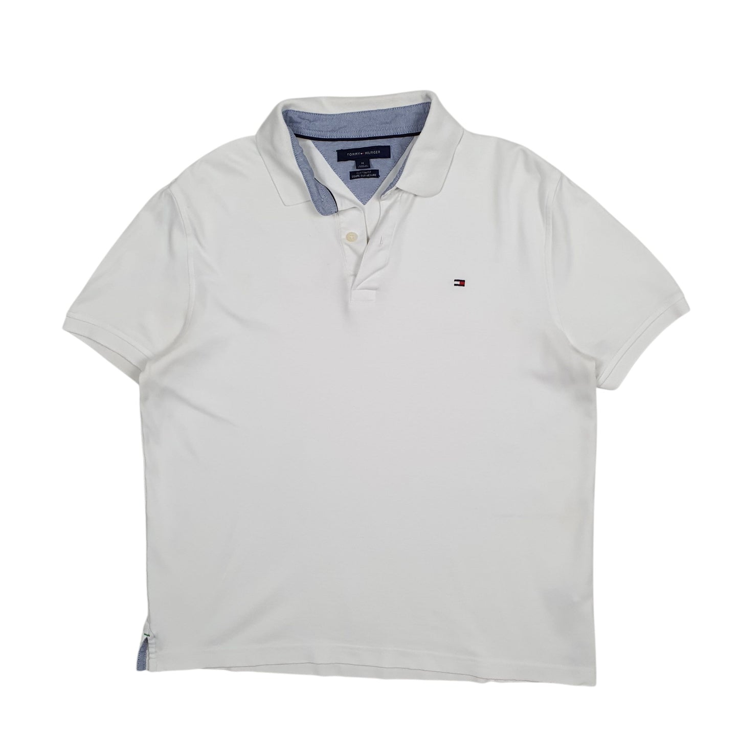 Mens White Tommy Hilfiger  Short Sleeve Polo Shirt
