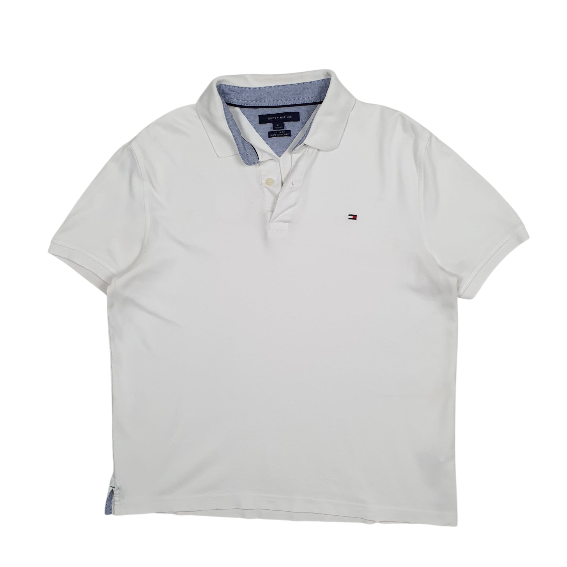 Mens White Tommy Hilfiger  Short Sleeve Polo Shirt