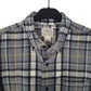 Mens Grey L.L.Bean Scotch Plaid Flannel  Shirt