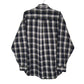 Mens Navy L.L.Bean Thick Flannel Plaid  Shirt