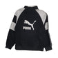 Mens Black Puma  Quarter Zip Jumper