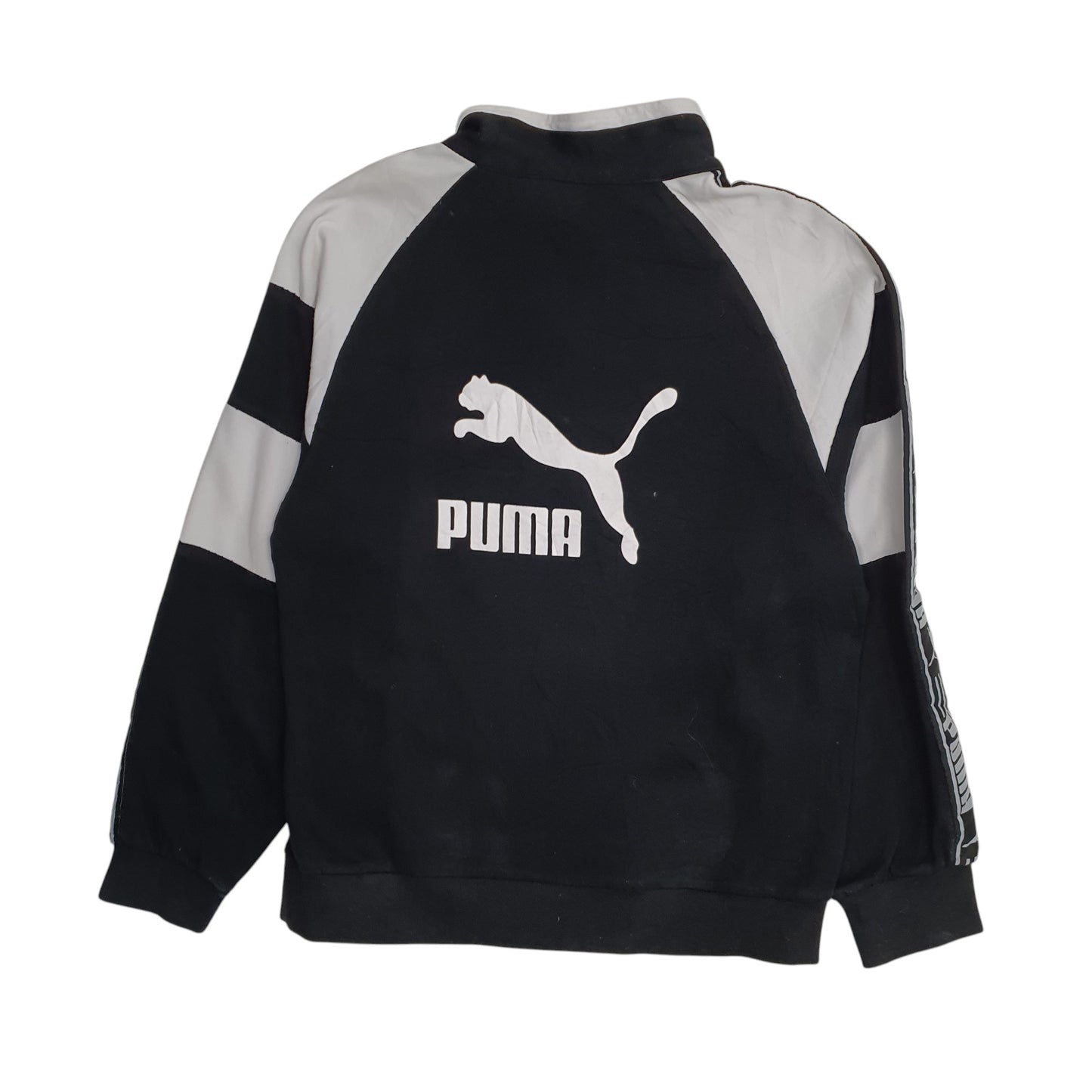 Mens Black Puma  Quarter Zip Jumper