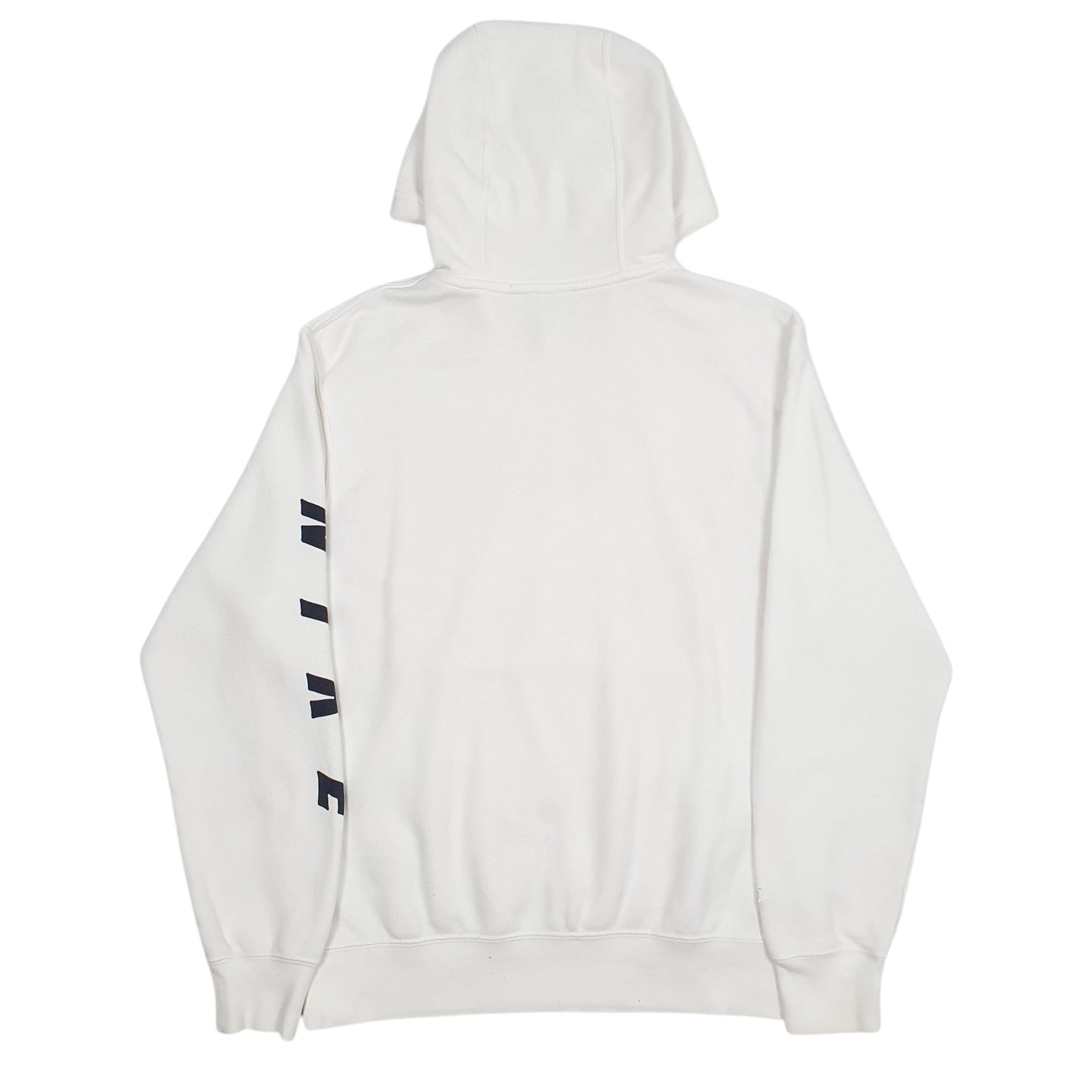 Mens White Nike Spellout Hoodie Jumper