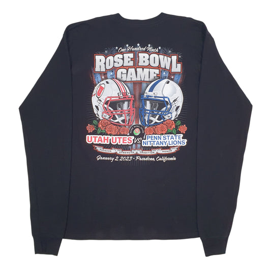 Mens Black Rose Bowl Game Utah Utes Nittany Lions  T Shirt