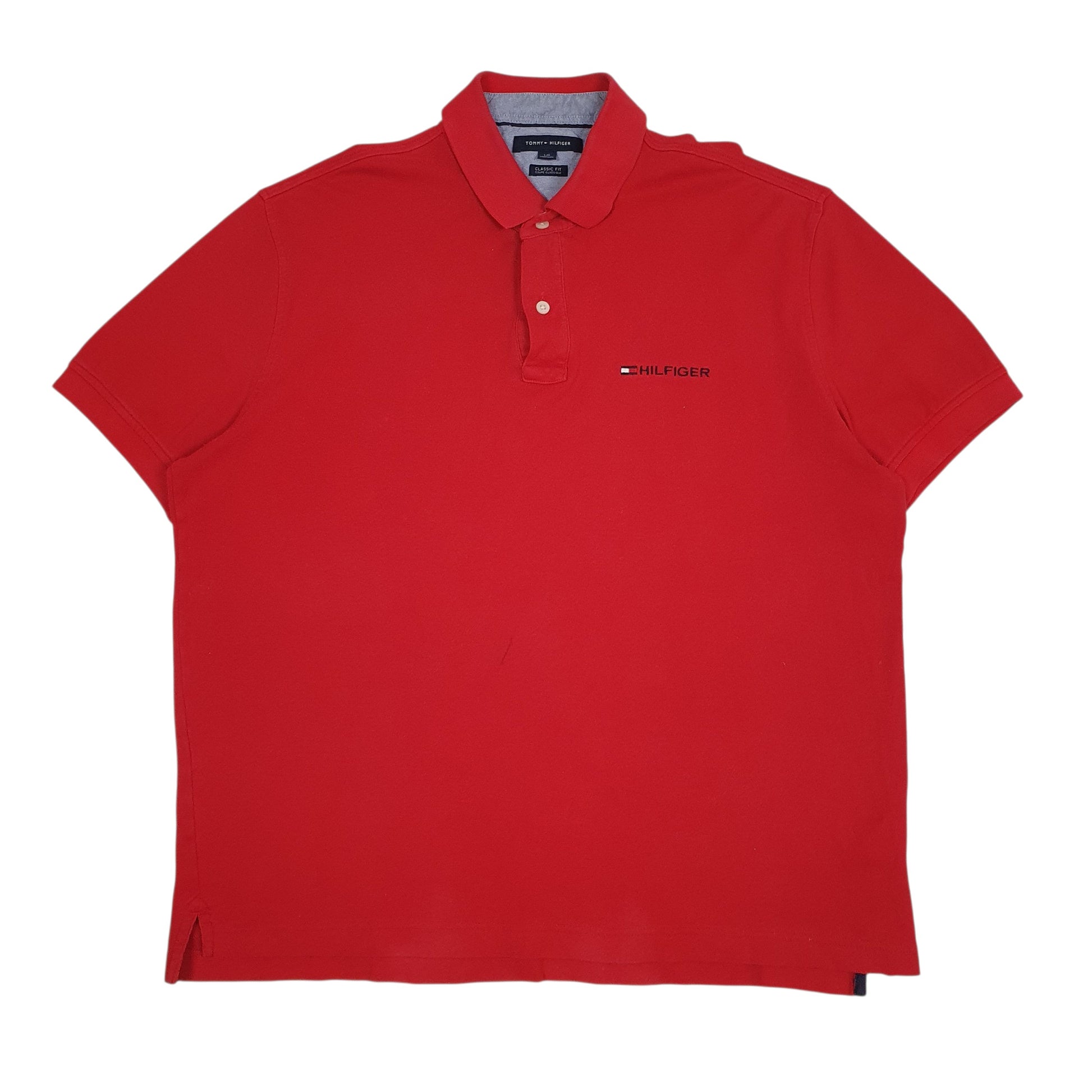 Mens Red Tommy Hilfiger  Short Sleeve Polo Shirt