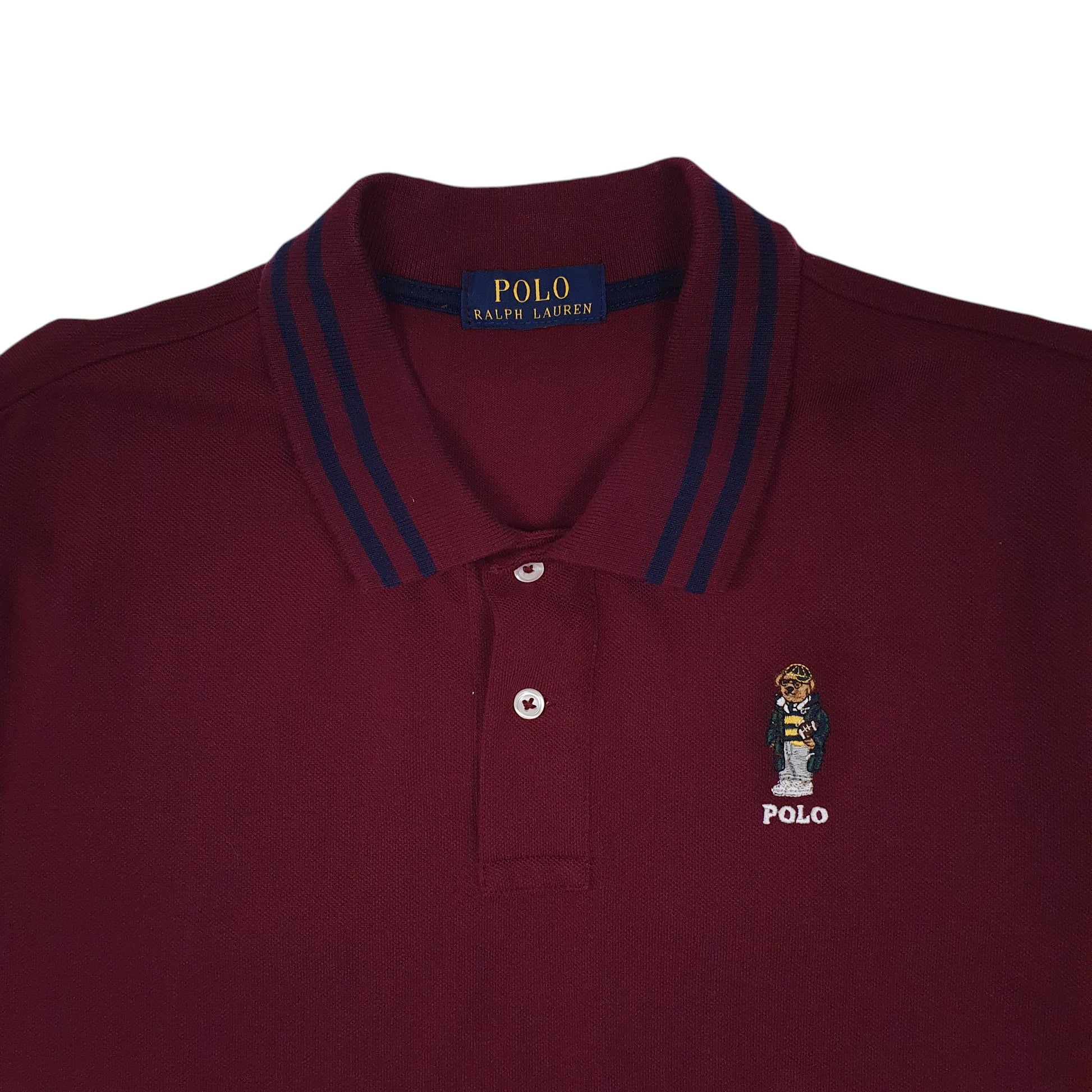 Mens Burgundy Polo Ralph Lauren Polo Bear  Polo Shirt