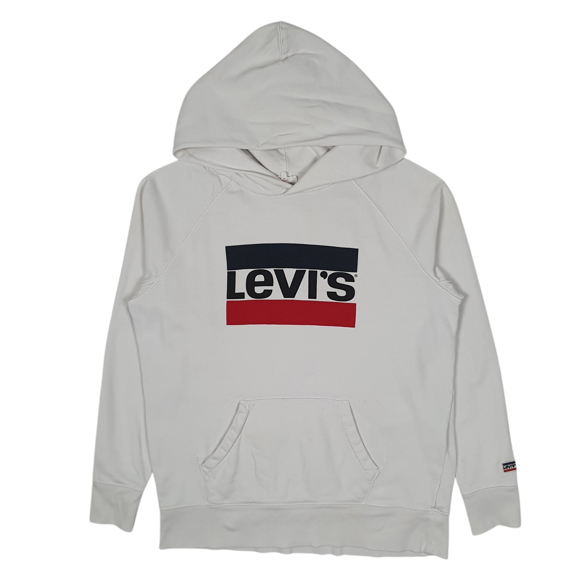Mens White Levis  Hoodie Jumper
