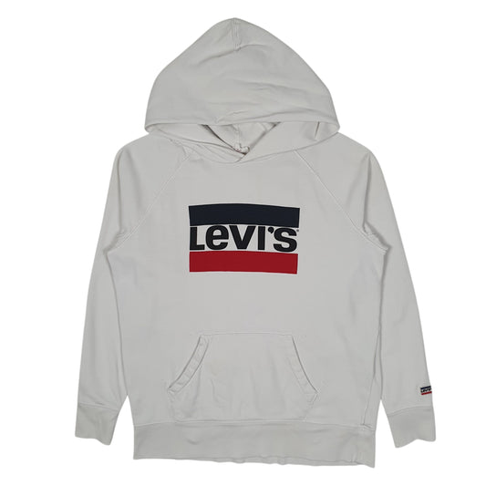 Mens White Levis  Hoodie Jumper