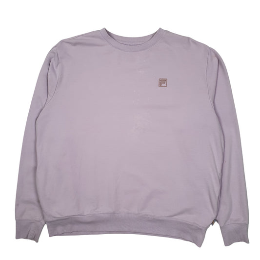 Mens Purple Fila  Crewneck Jumper