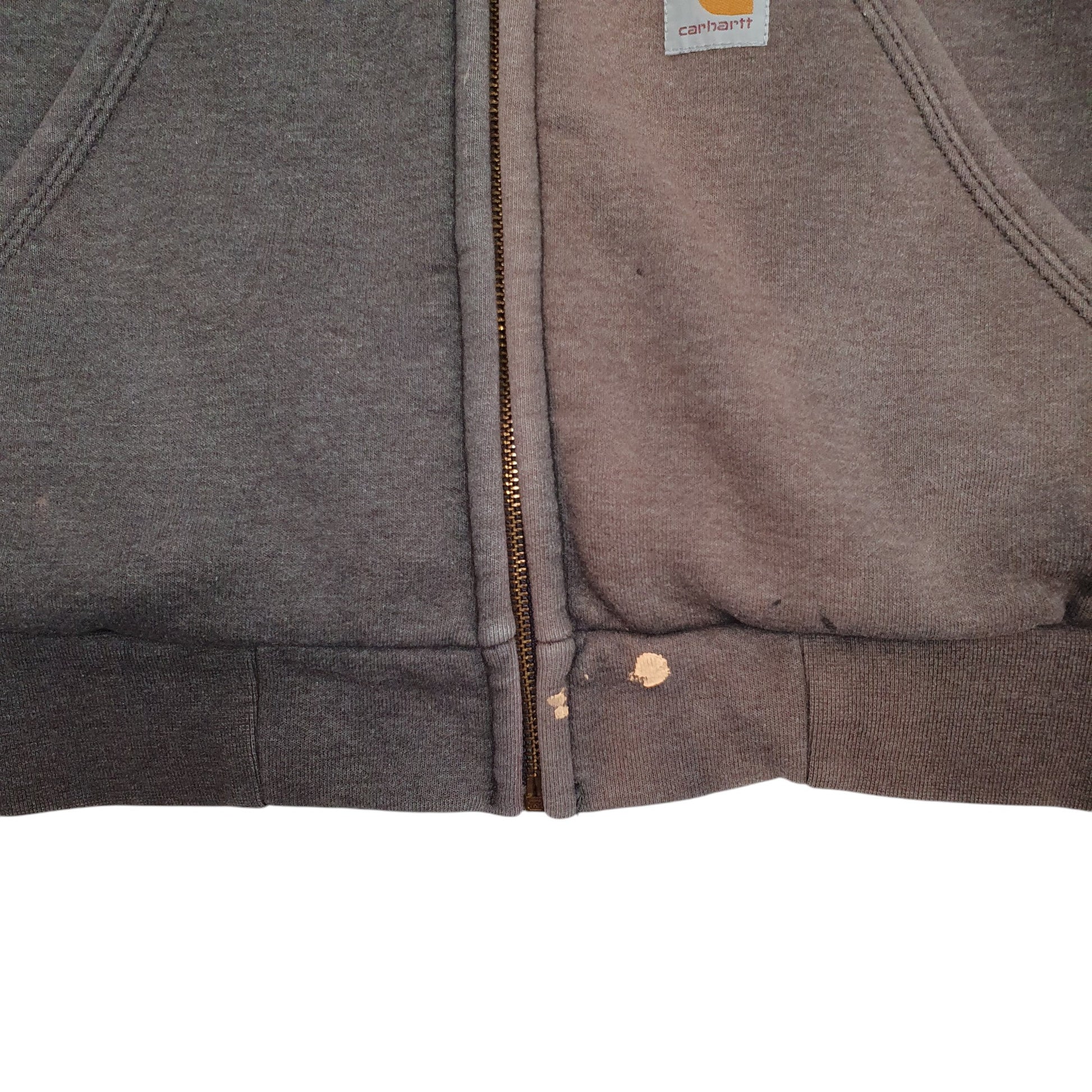 Mens Grey Carhartt Hoodie Full Zip Jumper