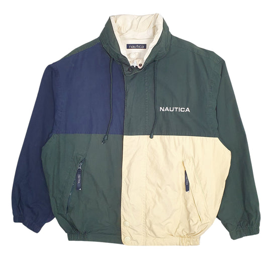 Mens Green Nautica Vintage 90s Sailing  Coat