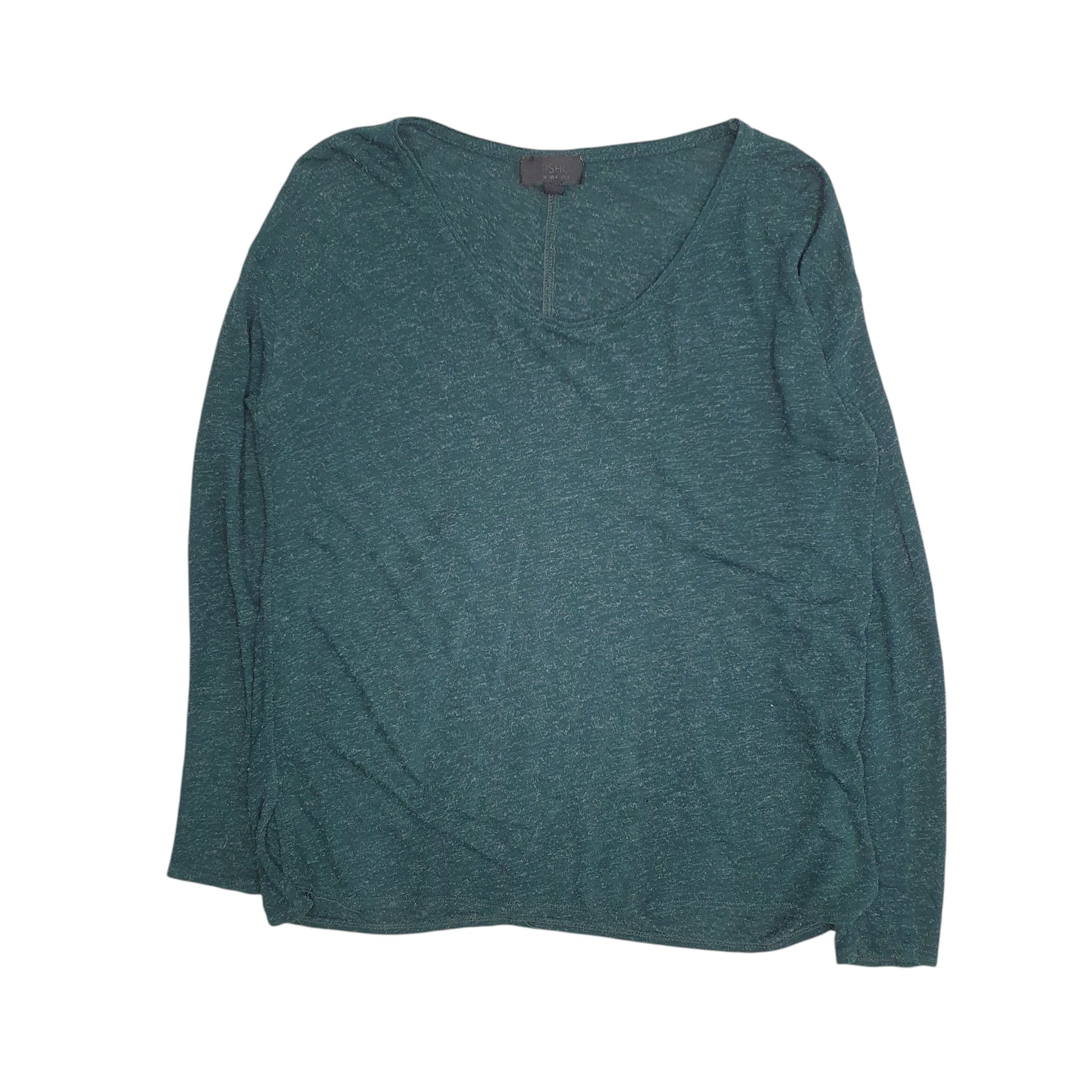 Womens Green Topshop Lightweight Long Sleeve T Shirt