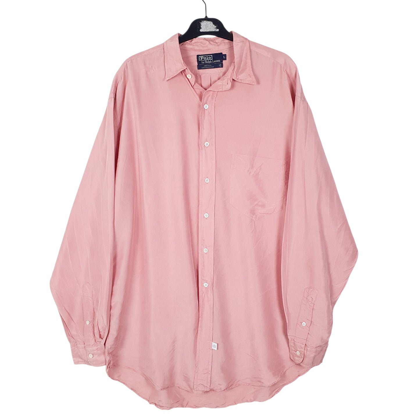 Mens Pink Polo Ralph Lauren Vintage Made In USA Long Sleeve Shirt