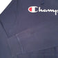 Womens Navy Champion Lightweight Spellout Hoodie Jumper